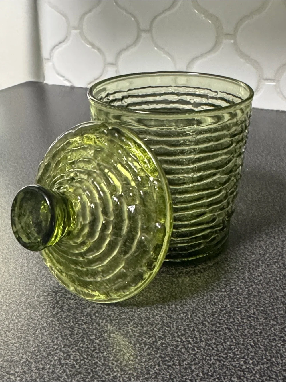 Soreno Avocado Lidded Sugar Bowl by Anchor Hocking